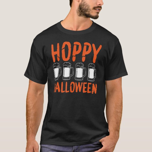 Camiseta Hoppy Halloween Halloween Cerveza Beer Drin (Anverso)