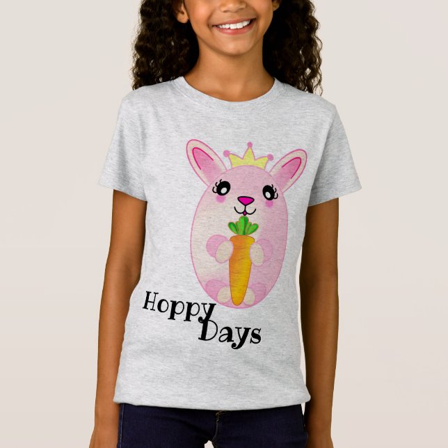 Camiseta Hoppy Happy Day Bunny Fluffy Cull Tail Animal (Anverso)