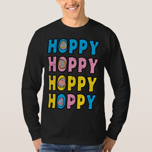 Camiseta Hoppy Happy Easter Retro Spring Men Women Kids Tod (Anverso)
