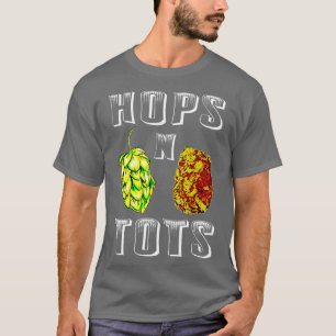 Camiseta Hops and tater tots divertido chef de cerveza arte