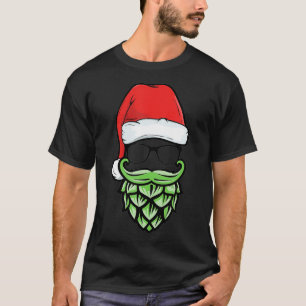 Camiseta Hops Beard Hipster Santa Navidades Beer Lover