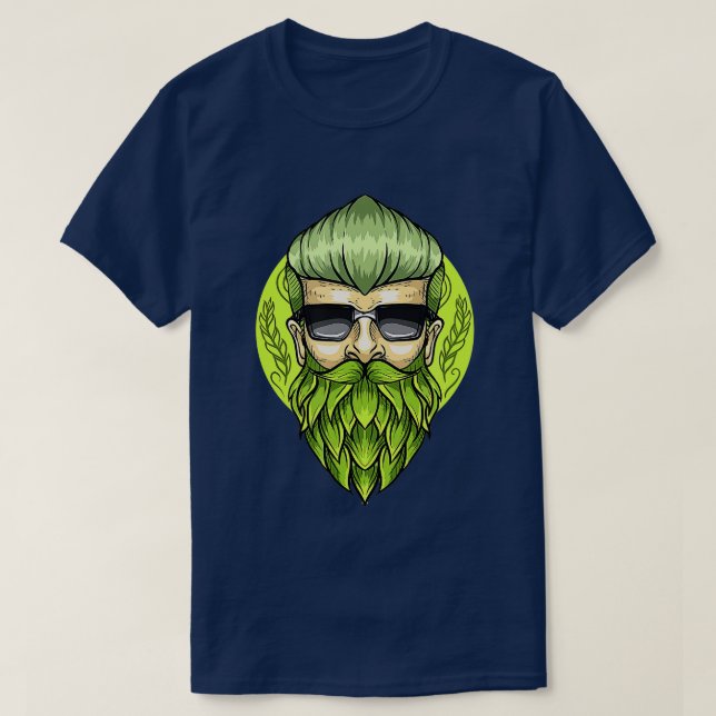 Camiseta Hops Beard I Malt Cerveza Motif para Brewermak (Diseño del anverso)