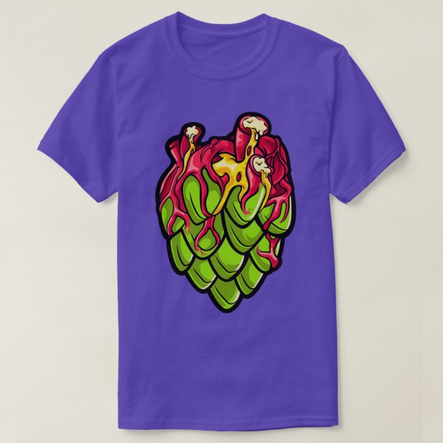 Camiseta Hops Craft Cerveza Corazón Brewer Hobby Brewer T (Diseño del anverso)