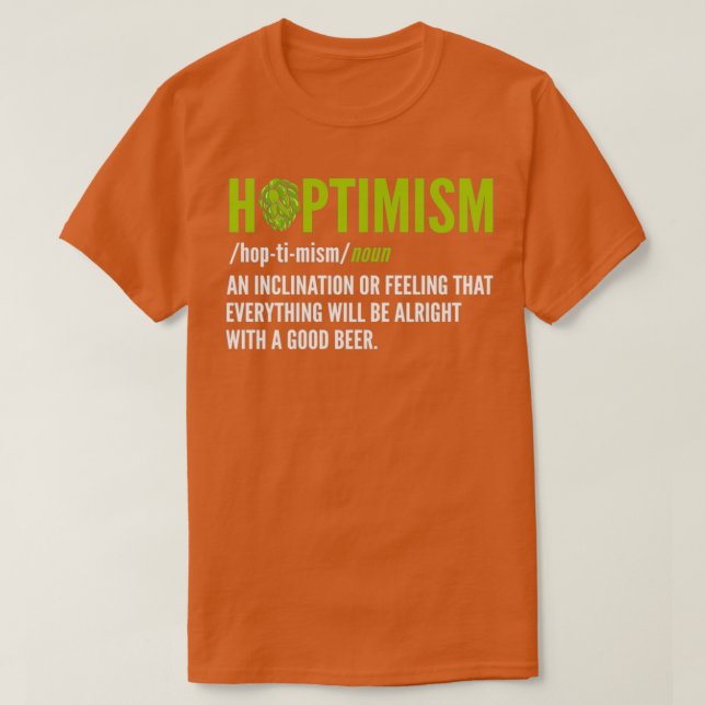 Camiseta Hoptim Beer Brewer y Beer Beer T (Diseño del anverso)