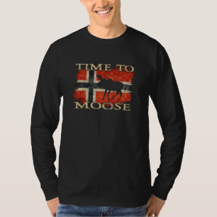 Camiseta Hora de alce bandera de Noruega Escandinavia recue