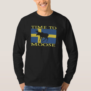 Camiseta Hora de alce Souvenir Escandinavia bandera de Suec
