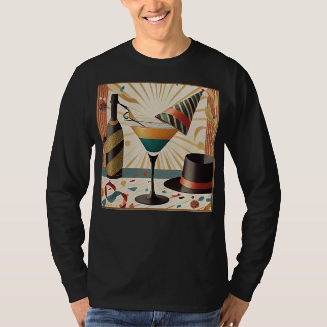 Camiseta Hora de Cócteles de Mediados del Siglo - Nocheviej (Anverso)