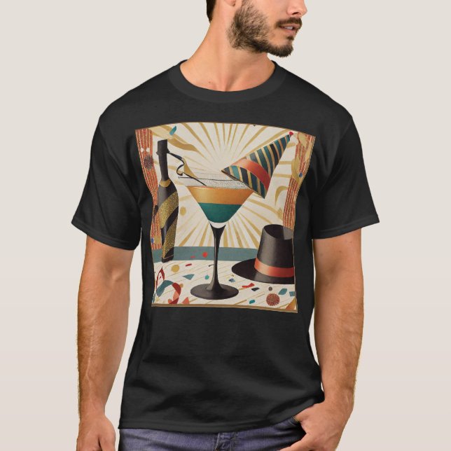 Camiseta Hora de Cócteles de Mediados del Siglo - Nocheviej (Anverso)