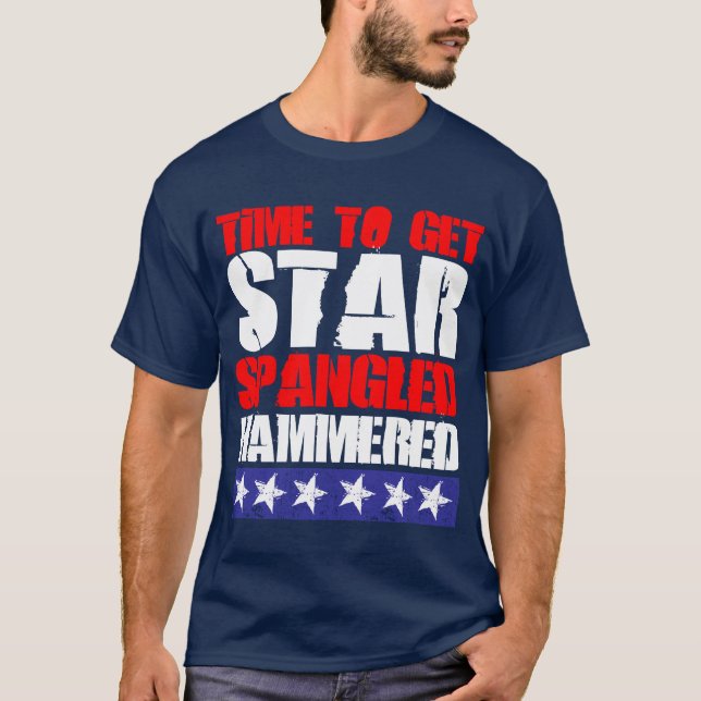 Camiseta Hora de conseguir la estrella Spangled martillada (Anverso)