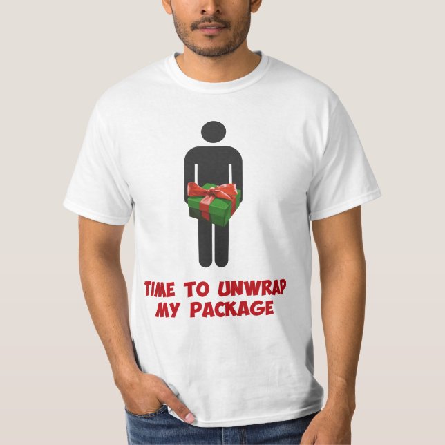 Camiseta Hora de desempaquetar mi paquete del navidad (Anverso)