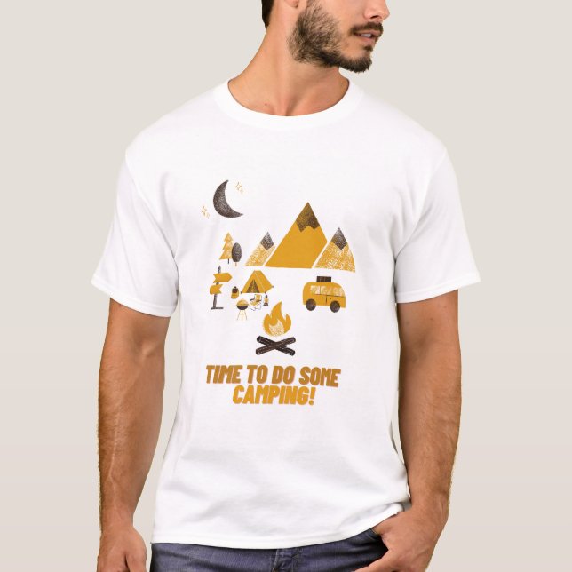 CAMISETA HORA DE HACER ALGO DE CAMPING (Anverso)