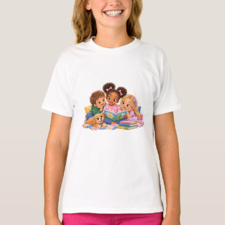 Camiseta Hora de historias: niños leyendo juntos