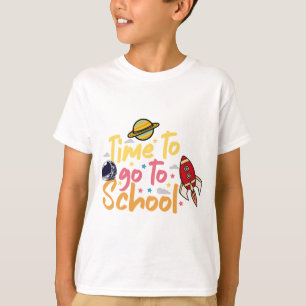 Camiseta Hora De Ir Al Colegio Diseño Espacial