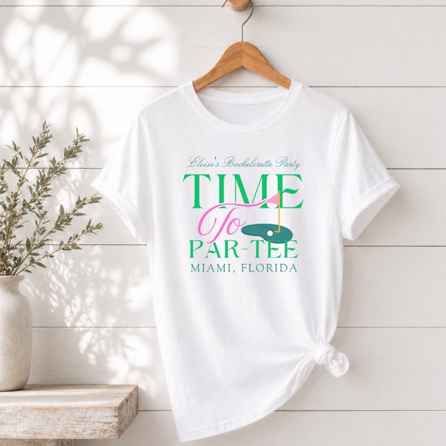 Camiseta Hora de la Fiesta de Golf de Soltera (Time to Par-Tee Golf Bachelorette T-Shirt)
