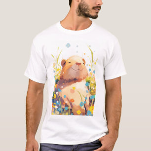 Camiseta Hora de la siesta con hierba de carpincho