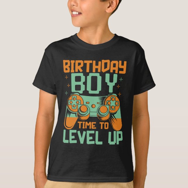 Camiseta Hora De Nacimiento Del Niño Para Nivelar Al Jugado (Anverso)