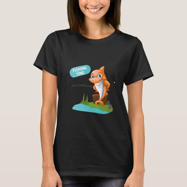 Camiseta Hora de Pescar Tiburón (Anverso)