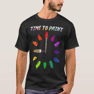 Camiseta Hora De Pintar Salpicaduras Artista Pintor Hombres