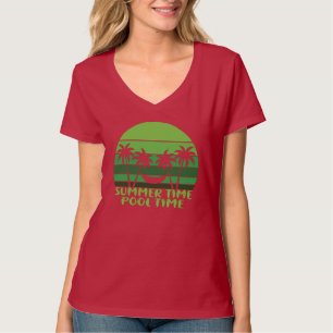 CAMISETA HORA DE PISCINA EN VERANO.