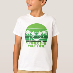 CAMISETA HORA DE PISCINA EN VERANO.