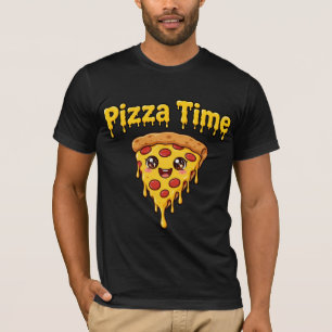 Camiseta Hora de Pizza Divertida - Queso Goteante 