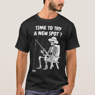 Camiseta Hora De Probar Un Nuevo Punto De Pesca Graciosa 1