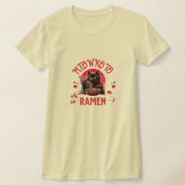 Camiseta ¡Hora de Ramen, Miau! – Gato Negro Adorable