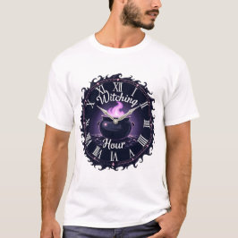 Camiseta Hora de testigos, diseño de reloj encantado