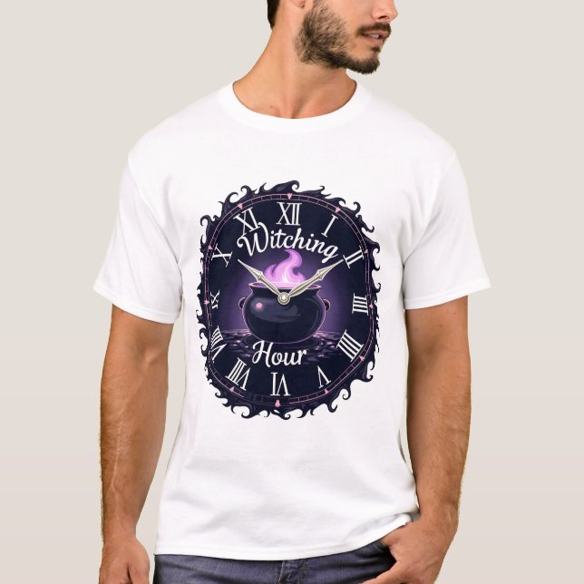 Camiseta Hora de testigos, diseño de reloj encantado (Anverso)