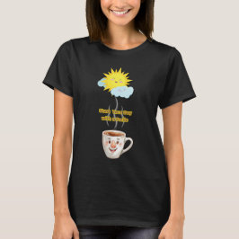 Camiseta Hora del Café – Taza Sonriente Adorable