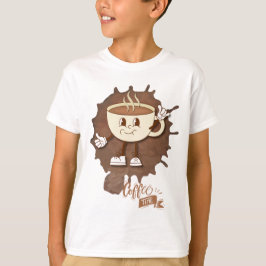 Camiseta **Hora del Café – Taza Sonriente y Cute Vapor 