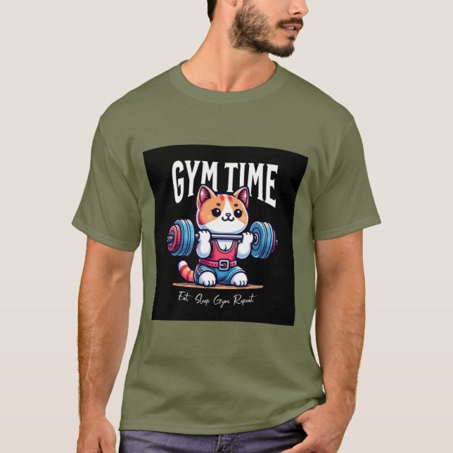 Camiseta "Hora del gimnasio: sudor, sonrisa, repita camiset (Anverso)