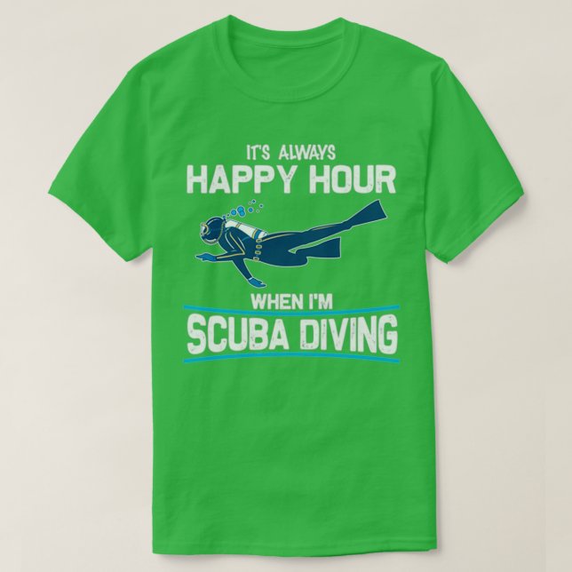 Camiseta Hora feliz de buceo de Scuba (Diseño del anverso)