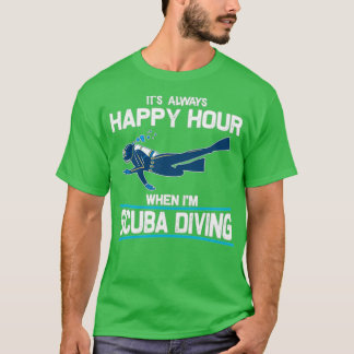 Camiseta Hora feliz de buceo de Scuba