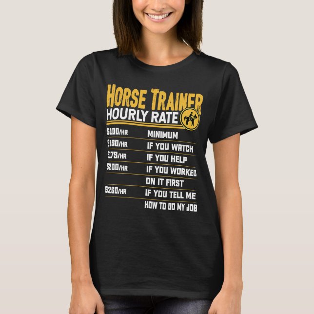 Camiseta Horas de entrenador ecuestre (Anverso)