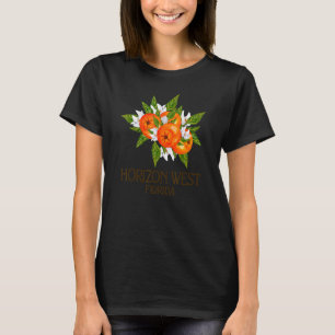 Camiseta Horizon West Florida Beach FL Vintage Naranjas Blo