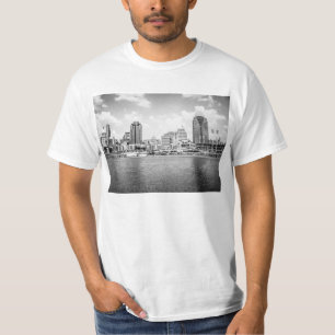 Camiseta Horizonte blanco y negro