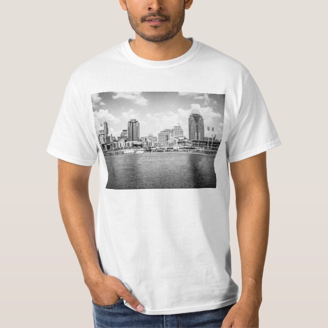 Camiseta Horizonte blanco y negro (Anverso)