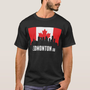 Camiseta Horizonte canadiense de Edmonton de la bandera