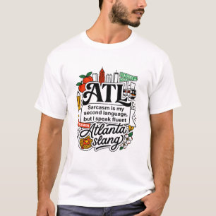 Camiseta Horizonte de Atlanta Georgia con melocotones y waf