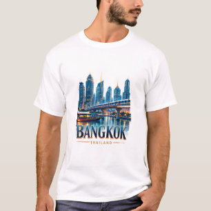 Camiseta Horizonte de Bangkok Tailandia Recuerdo de Viaje