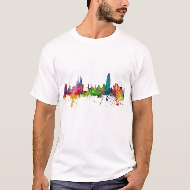 Camiseta Horizonte de Barcelona España (Anverso)