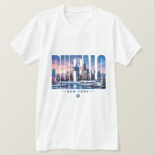 Camiseta Horizonte de Búfalo Nueva York Lago Recuerdos de V
