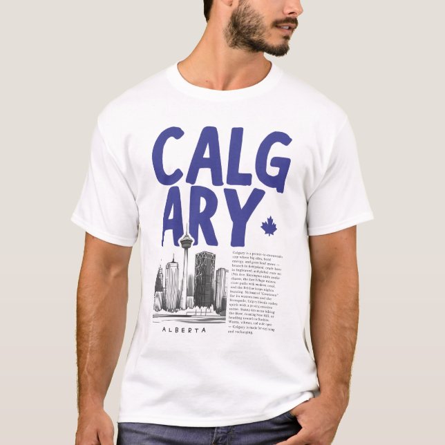 Camiseta Horizonte de Calgary Alberta Canadá  (Anverso)