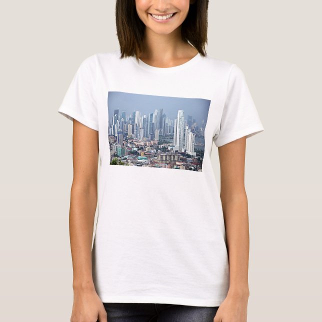 Camiseta Horizonte de ciudad de Panamá (Anverso)