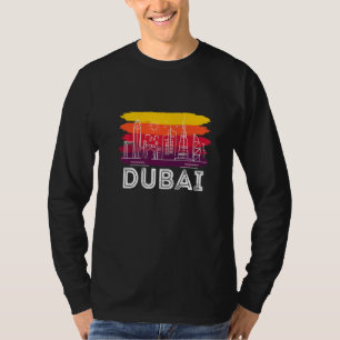 Camiseta Horizonte de Dubái Retro Emiratos Árabes Unidos Bu
