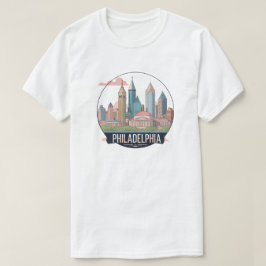 Camiseta horizonte de Filadelfia Ciudad Pensilvania EE. UU.
