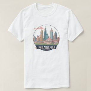Camiseta horizonte de Filadelfia Ciudad Pensilvania EE. UU.