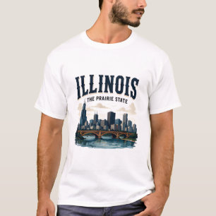 Camiseta Horizonte de Illinois y patrimonio de la pradera