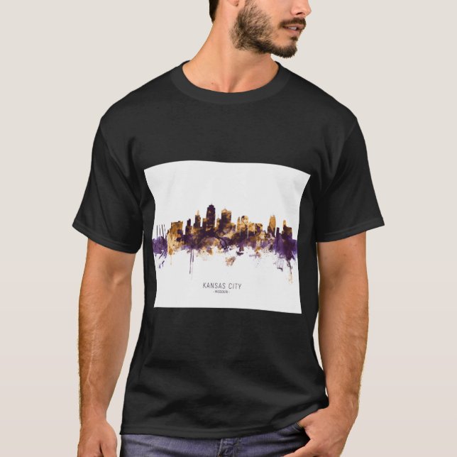 Camiseta Horizonte de Kansas City Missouri Sobredimensionad (Anverso)